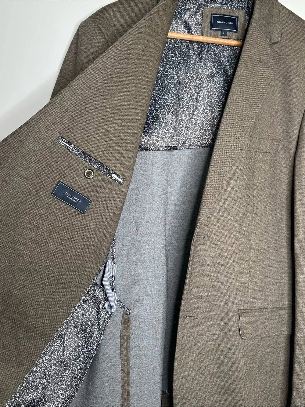 7Diamonds NEW!! Newport Two Button Blazer Natural Mens Size Large